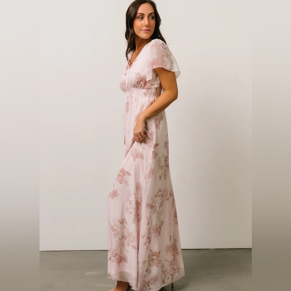 Baltic Born Alexandria Smocked Dress - Blush